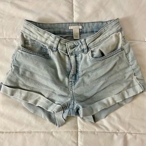 Light denim shorts